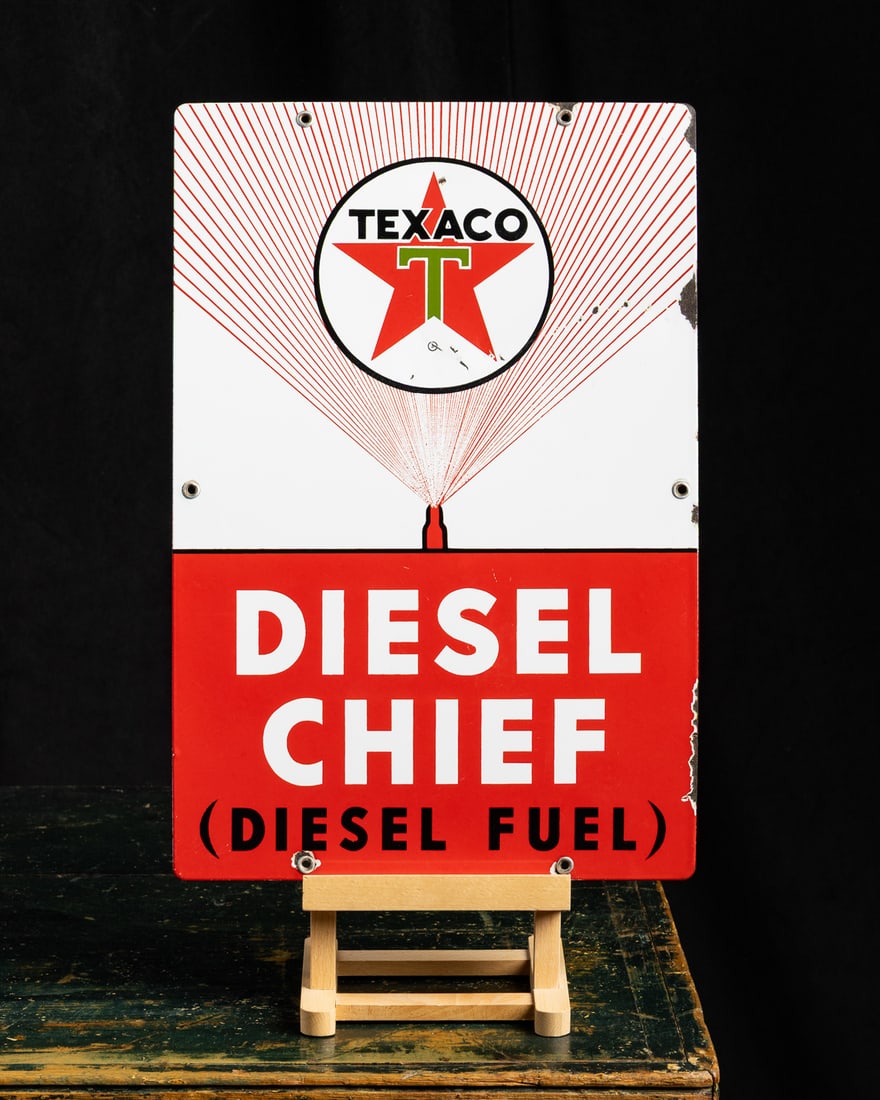 Texaco Diesel Chief Pump Sign - 5