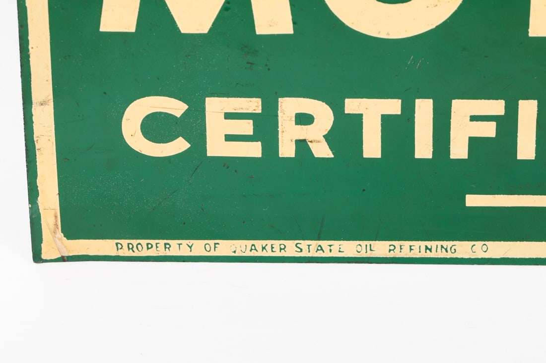 Quaker State Motor Oil "Tombstone" Rack Sign - 3
