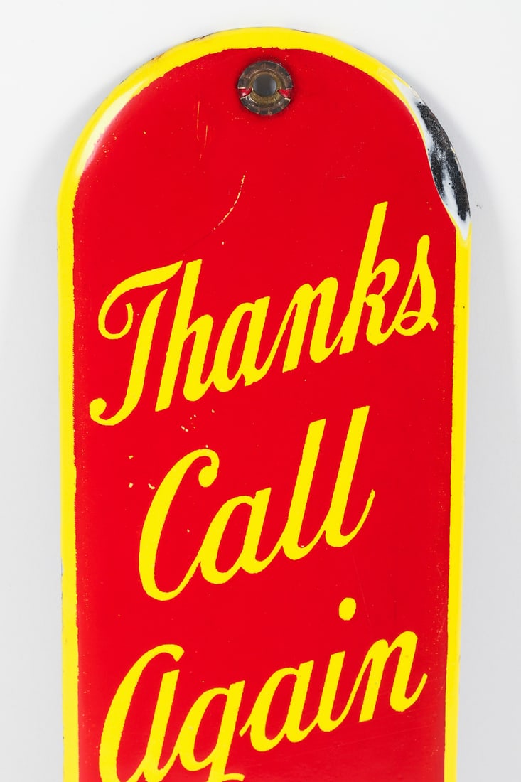 Coca-Cola "Thanks Call Again" Door Push - 3