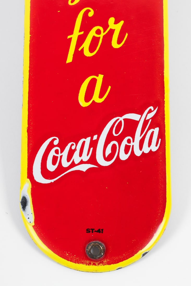 Coca-Cola "Thanks Call Again" Door Push - 4