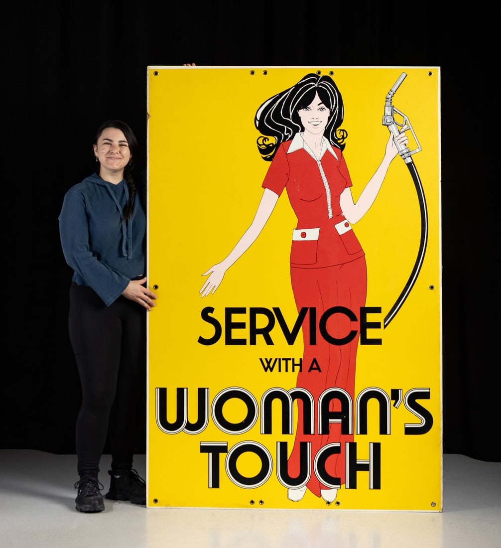 Texaco "Service With A Woman's Touch" Sign - 2