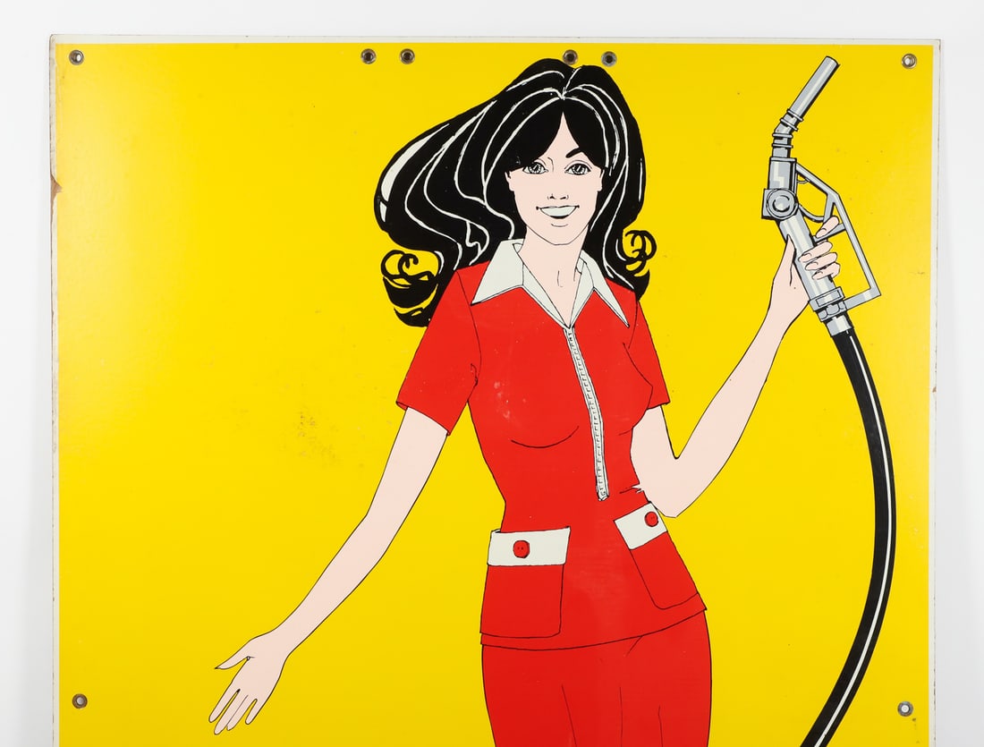 Texaco "Service With A Woman's Touch" Sign - 4