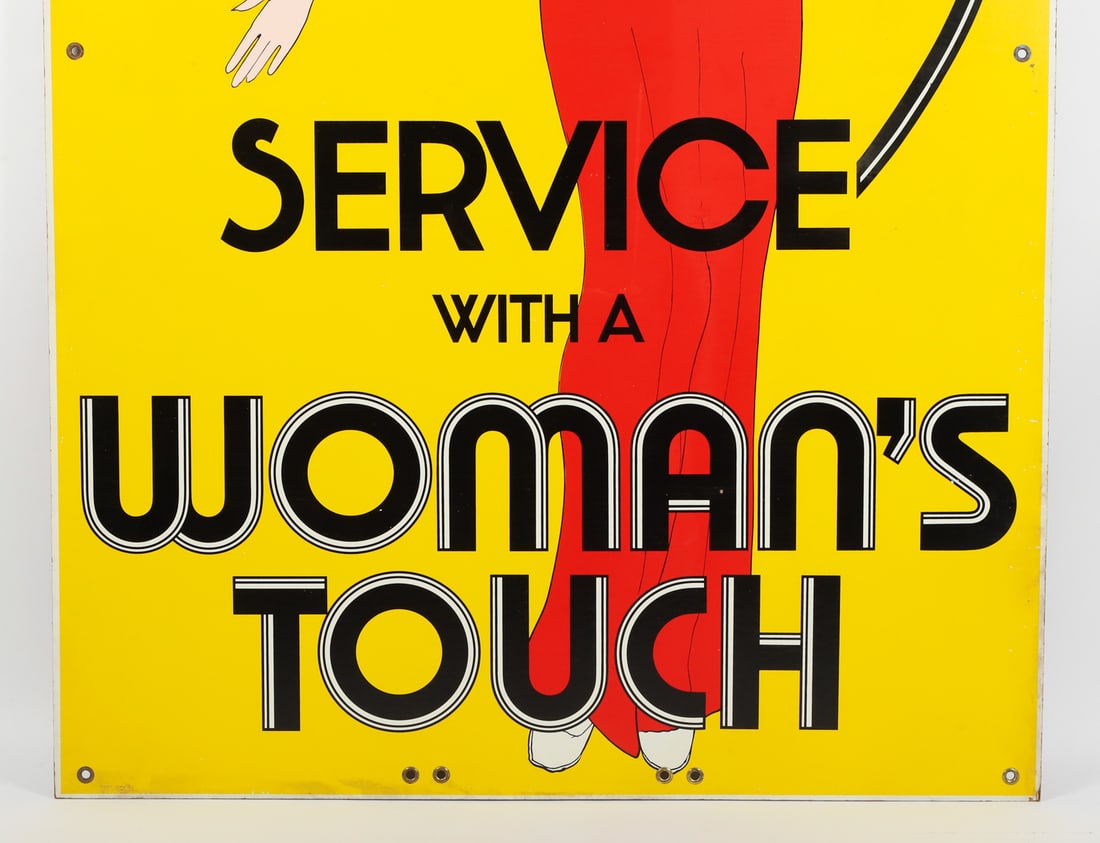 Texaco "Service With A Woman's Touch" Sign - 5