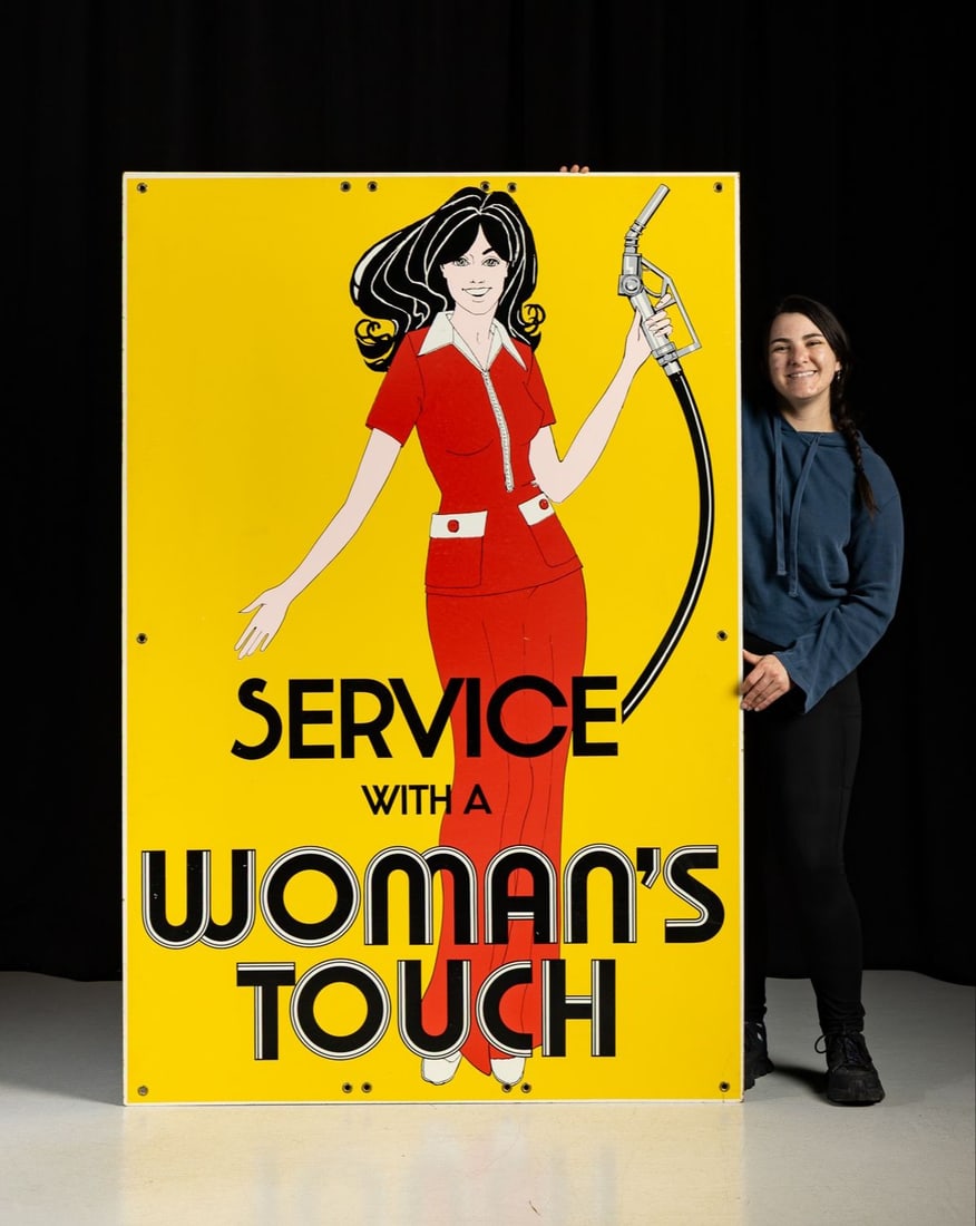 Texaco "Service With A Woman's Touch" Sign - 2