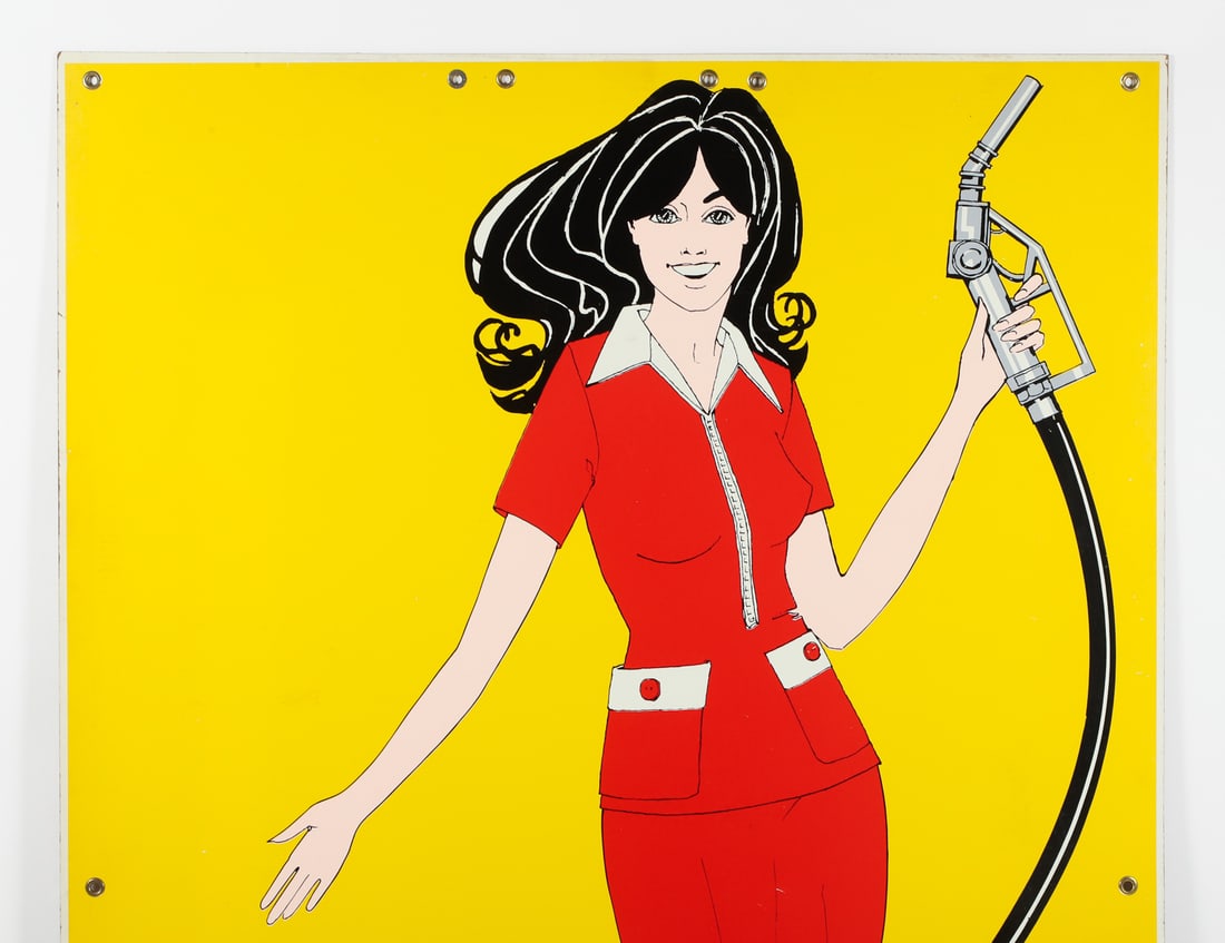 Texaco "Service With A Woman's Touch" Sign - 3
