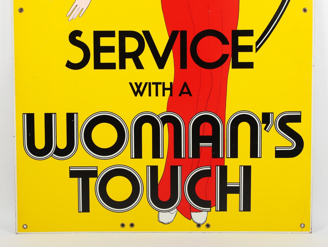 Texaco "Service With A Woman's Touch" Sign - 4