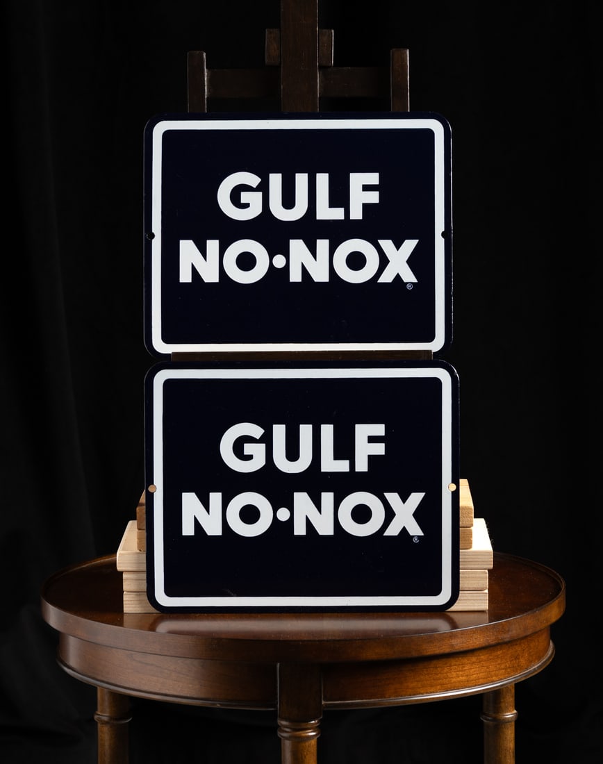 Gulf No-Nox Pump Sign Set - 6