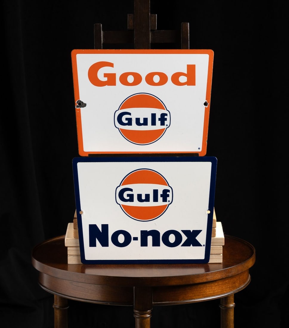 Gulf Good / No Nox Pump Sign Set - 2