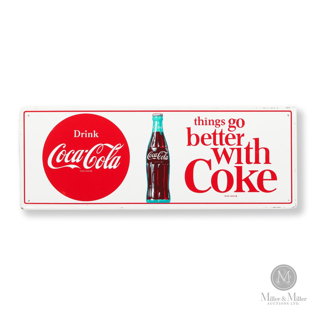Coca-Cola "Things Go better with Coke" Door Kick Sign (1 of 7)