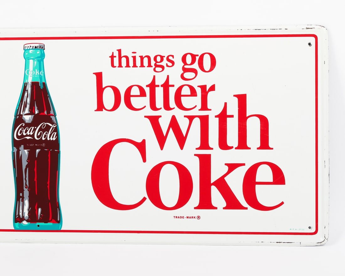 Coca-Cola "Things Go better with Coke" Door Kick Sign - 3
