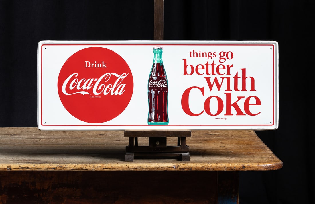 Coca-Cola "Things Go better with Coke" Door Kick Sign - 7