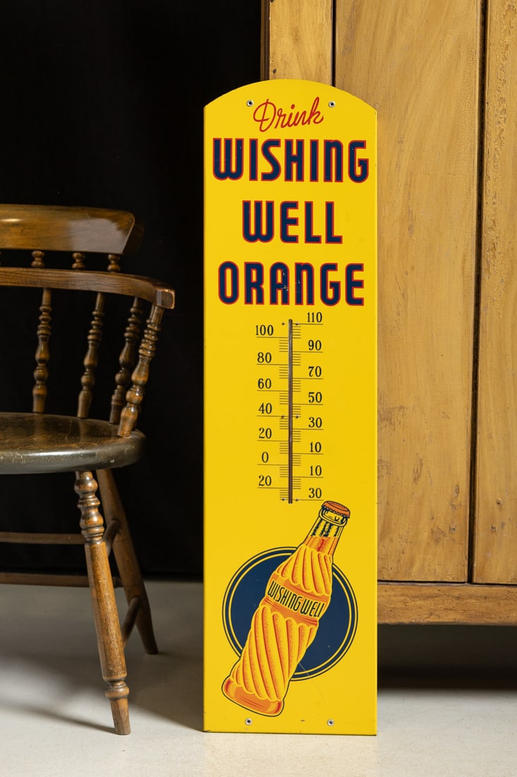 Wishing Well Orange Thermometer - 8