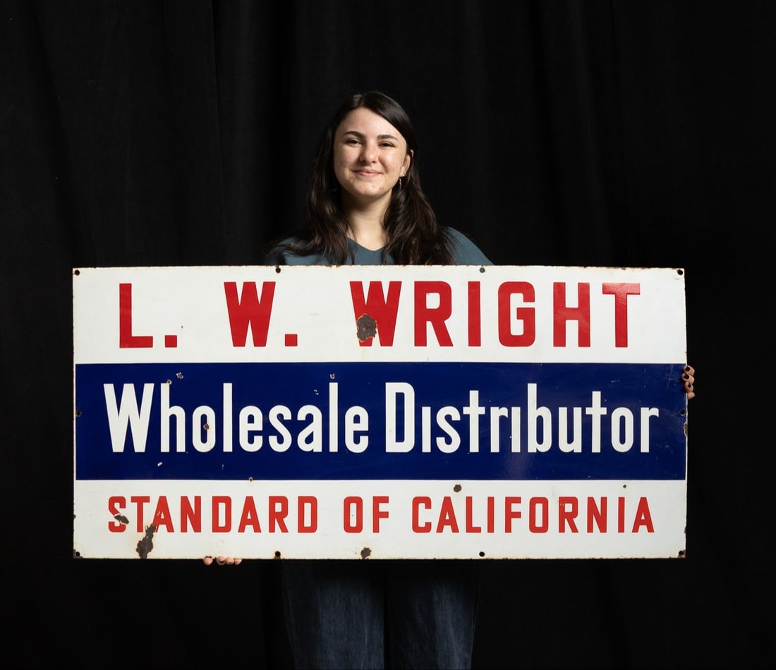 L.W. Wright Standard Oil of California Distributor Sign - 2