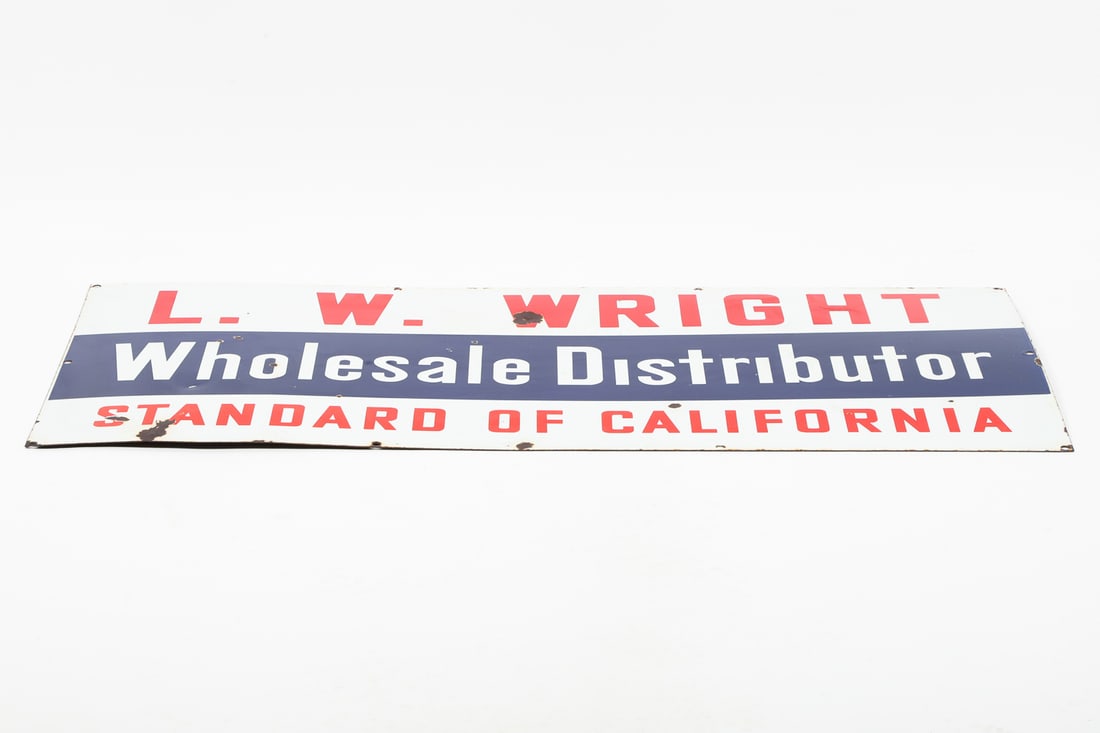 L.W. Wright Standard Oil of California Distributor Sign - 6