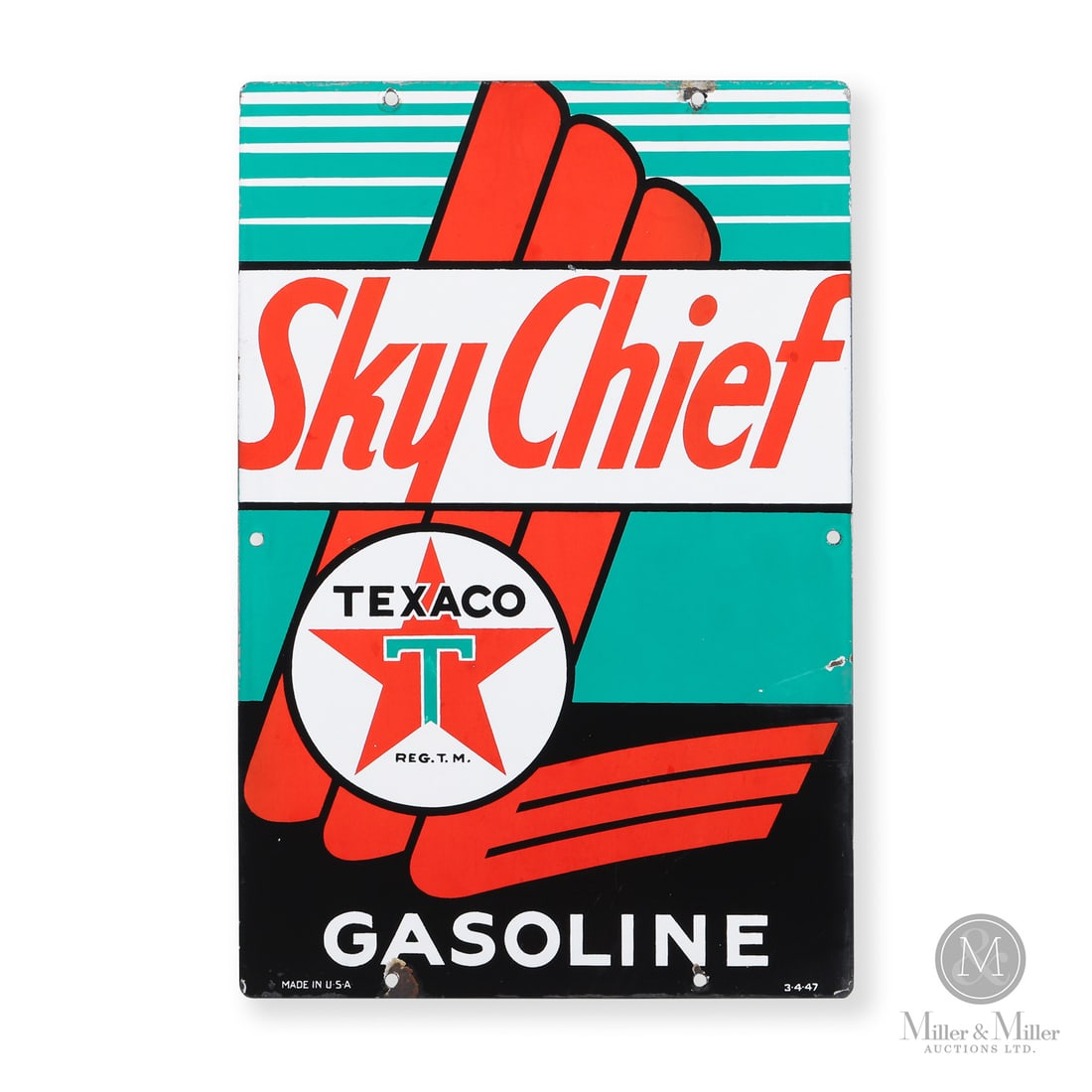 Texaco Sky Chief Gasoline Pump Plate Sign (1 of 7)