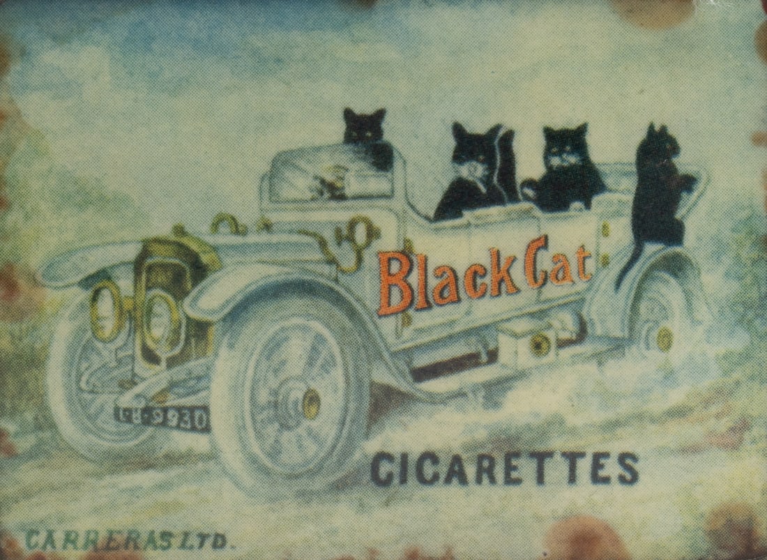 Black Cat Cigarettes Match Safe - 8