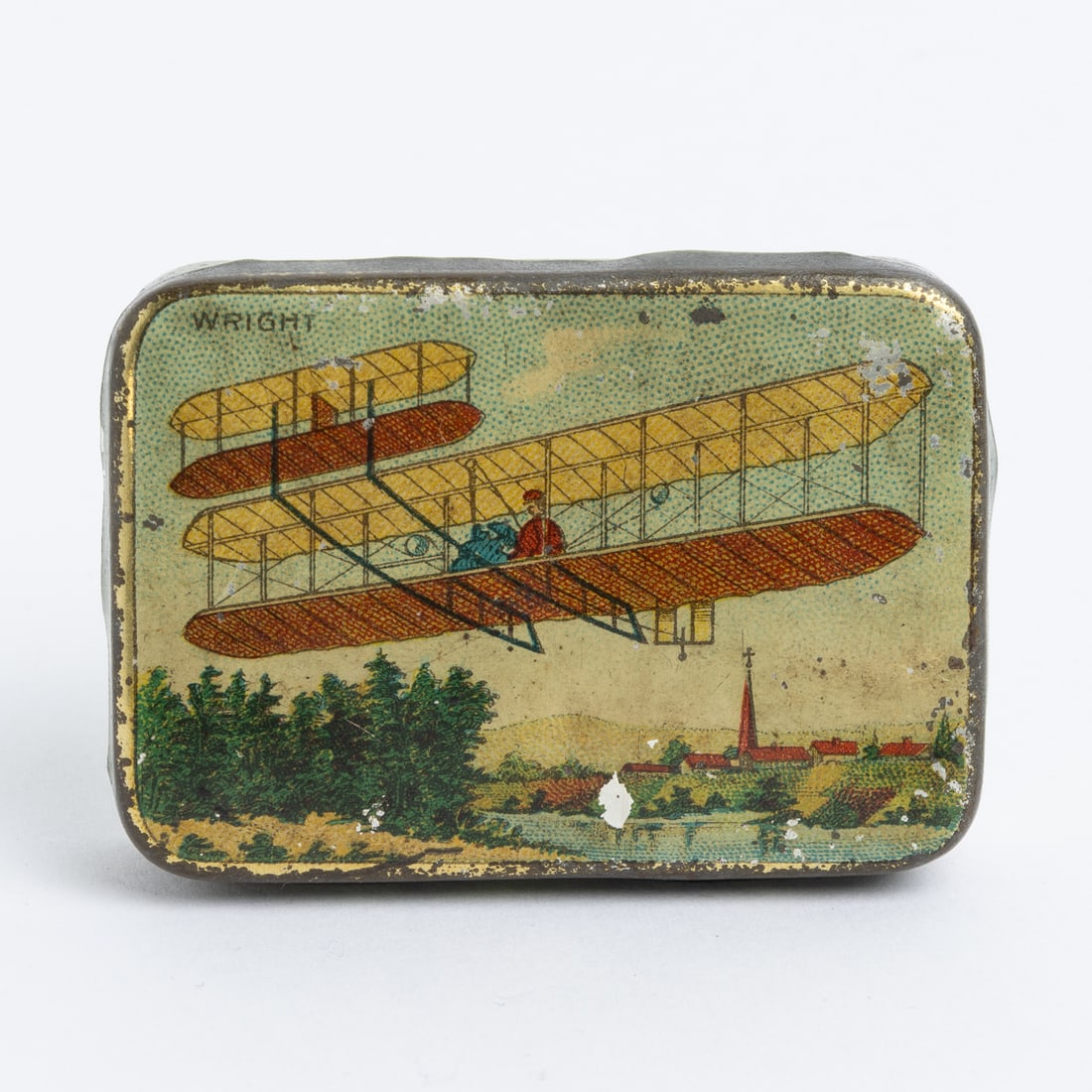 "Wright" Biplane Lithographed Tin - 6
