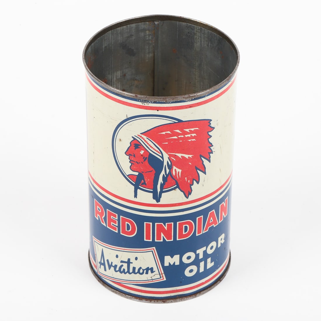 Red Indian Aviation Motor Oil Imperial Quart Can - 2