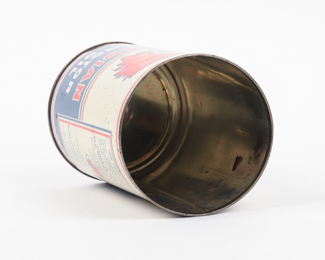 Red Indian Aviation Motor Oil Imperial Quart Can - 7