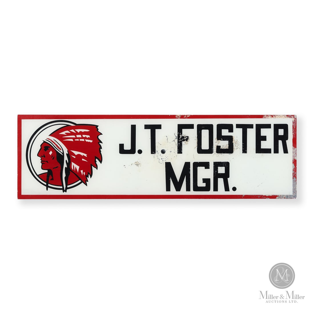 Red Indian "J.T. Foster Mgr." Service Station Panel (1 of 8)
