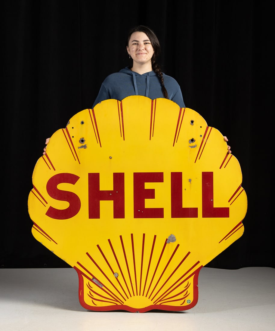Shell Gasoline 4' Clamshell Sign - 9