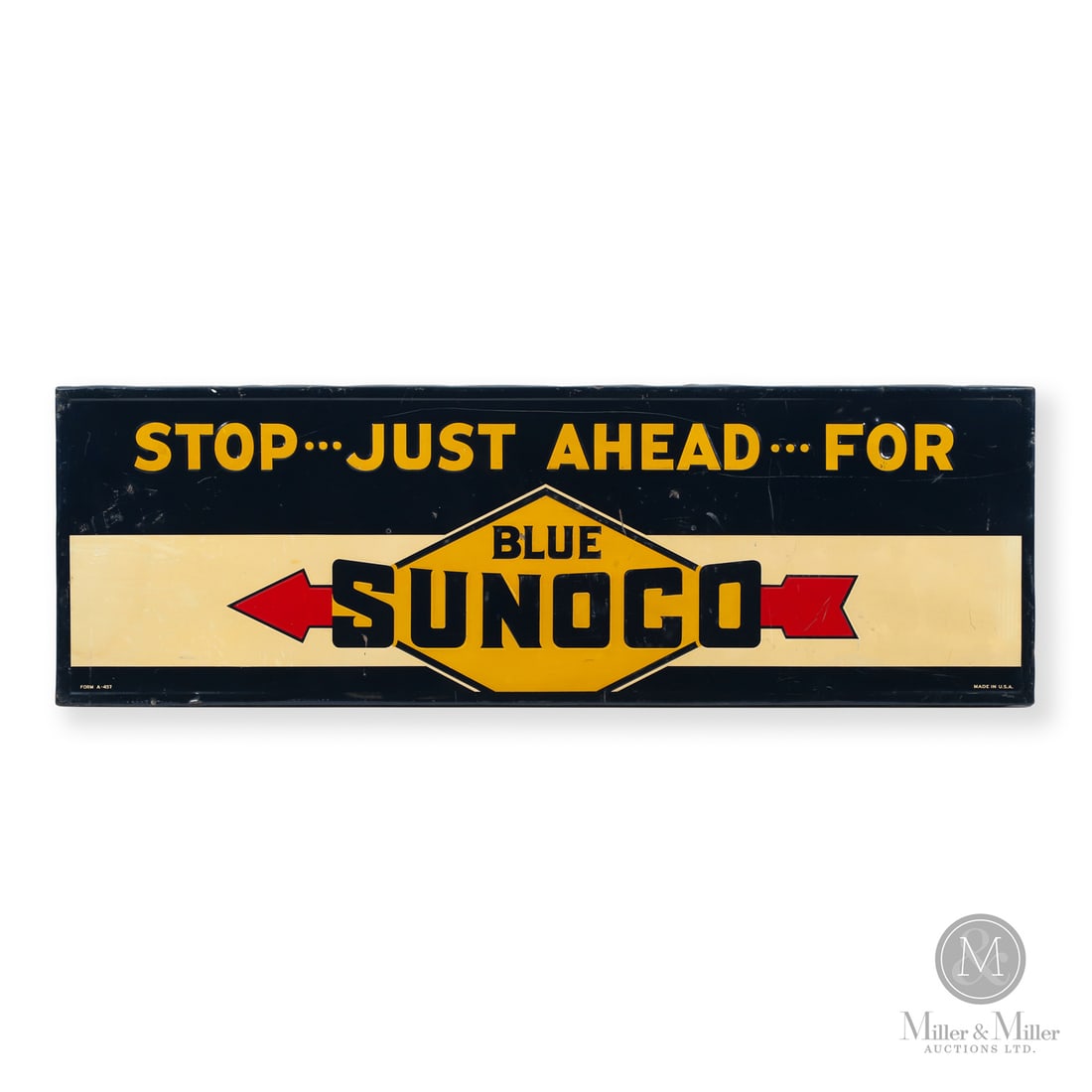 Blue Sunoco Gasoline Directional Sign (1 of 10)
