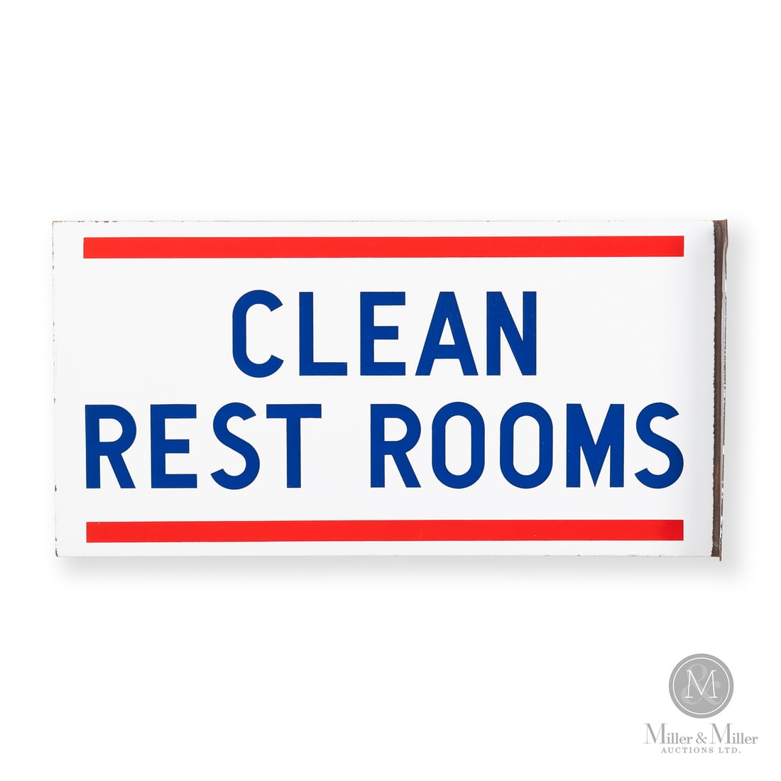 Chevron "Clean Rest Rooms" Flange Sign (1 of 5)