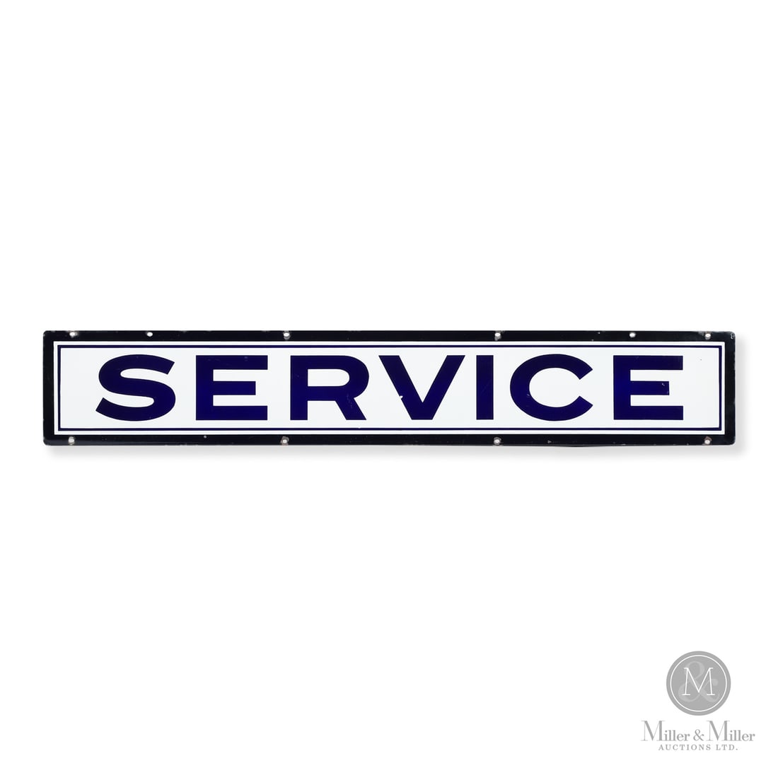 General Motors Service "Plank" Sign: 1923 - 1942. Double-sided porcelain (DSP). These "plank" signs are from a modular dealership hanging system developed by General Motors. Before the modern era of exclusive single-brand showrooms, many