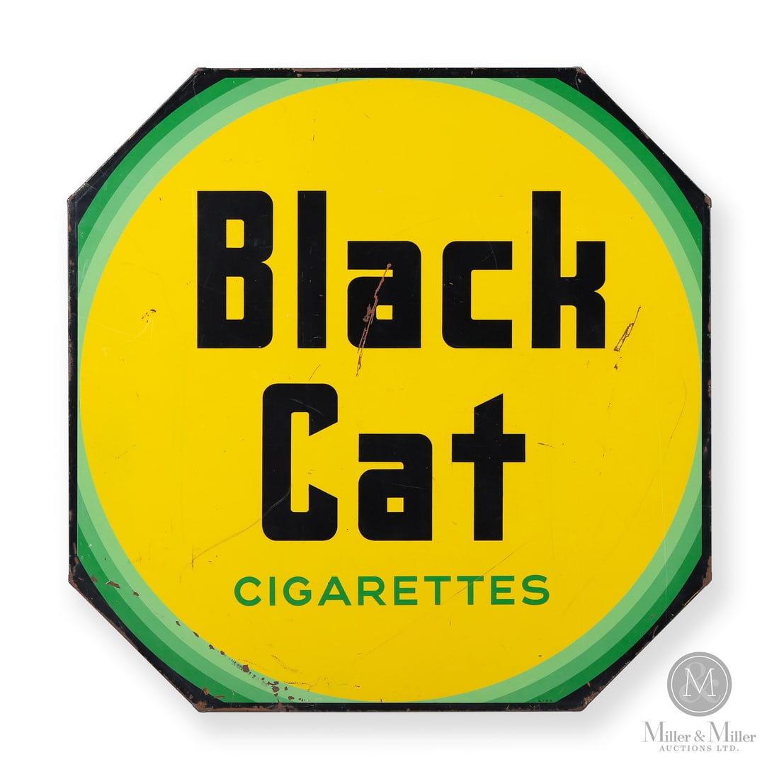 Black Cat Cigarettes "Octagonal" Sign (1 of 6)