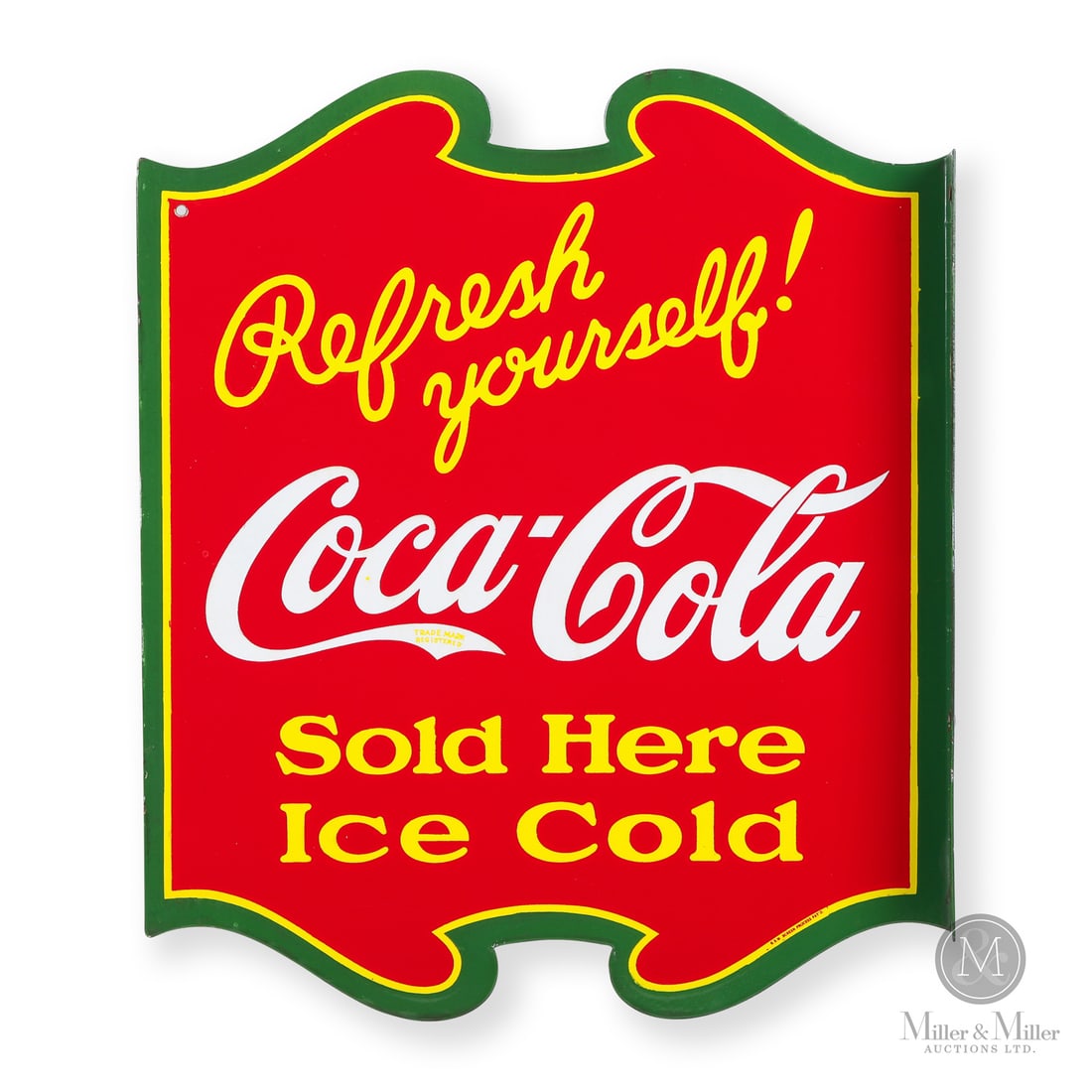 Coca-Cola "Sold Here Ice Cold" Flange Sign (1 of 7)