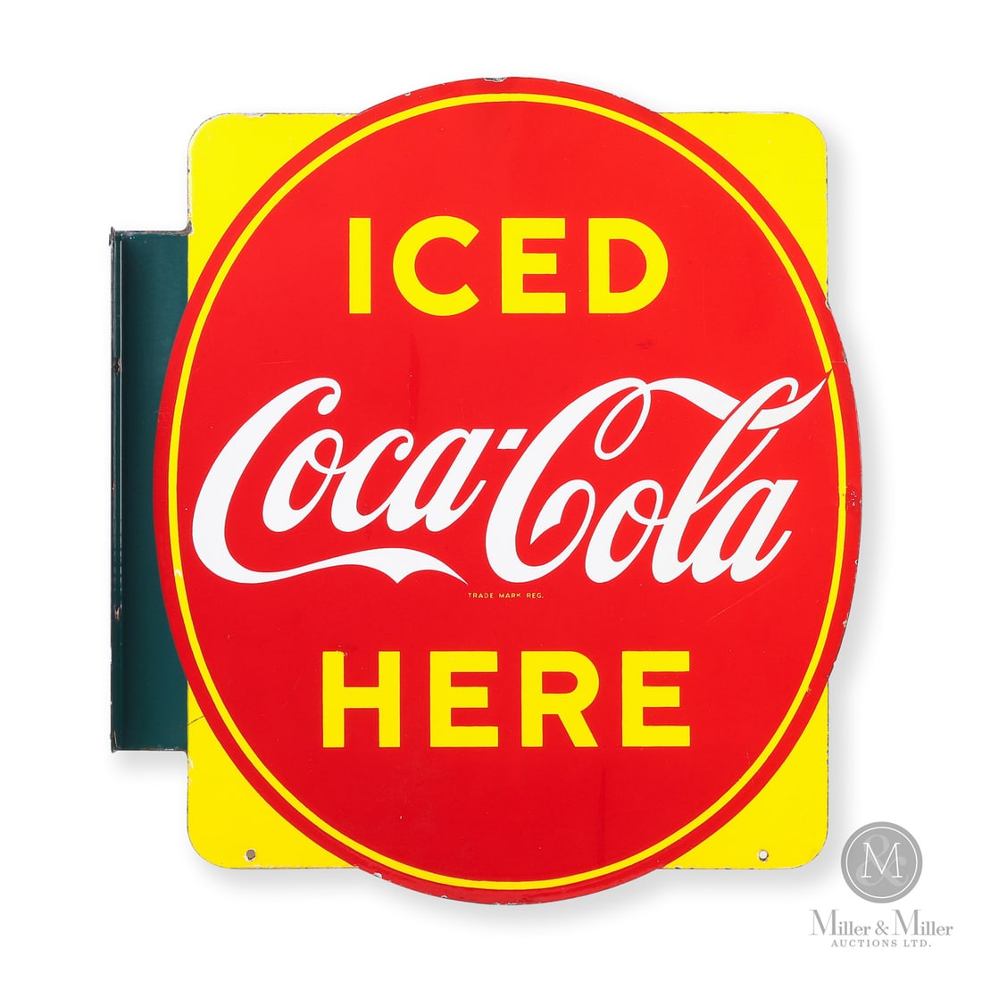 Coca-Cola "Iced Here" Flange Sign (1 of 7)