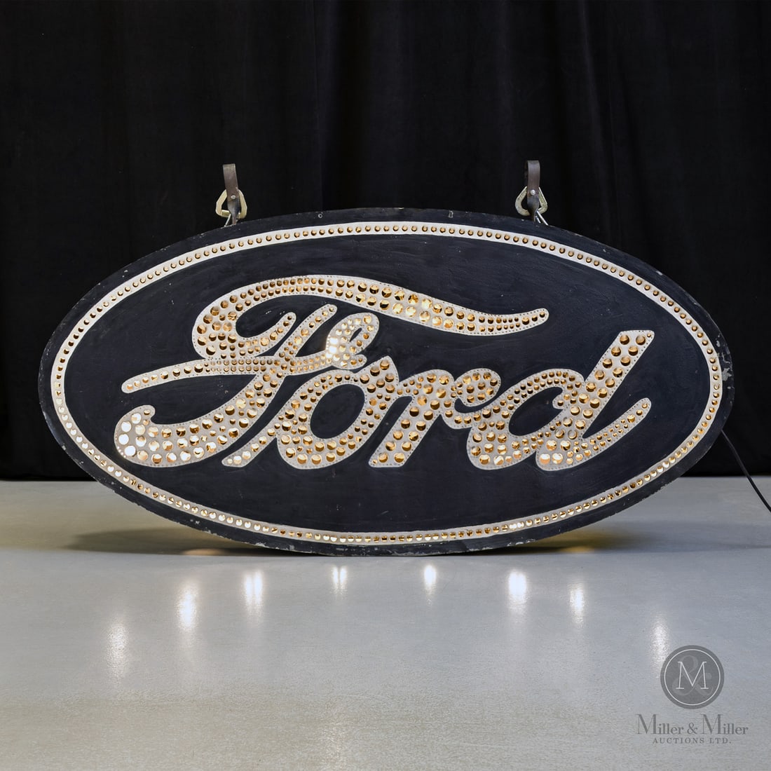 Ford Punched Tin Smaltz Dealer Sign (1 of 12)