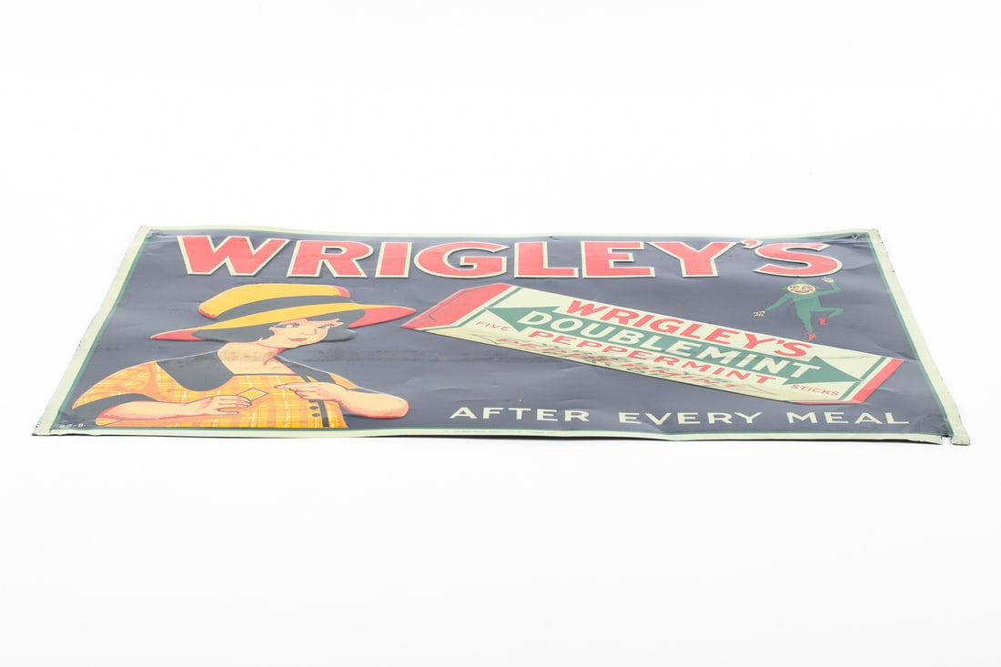 Wrigley's Spearman Doublemint Girl Tin Sign - 7