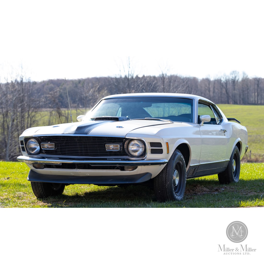 1969 Ford Mustang Mach 1 428 Cobra Jet R-Code: Original Manufacturer Specifications: 428 cu. in. Cobra Jet V8 engine with a 4-barrel Holley carburetor and functional Shaker Ram Air induction producing 335 gross hp, 4-speed Toploader manual
