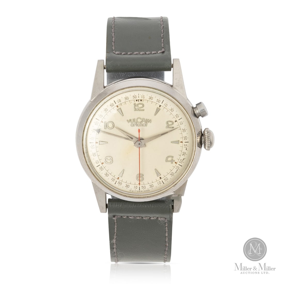 Vulcain, "Cricket" Alarm: Swiss. Stainless steel. This Vulcain Cricket model is housed in a robust stainless steel case. It is powered by the legendary Calibre 120, a manual-wind movement featuring a dual-barrel system that