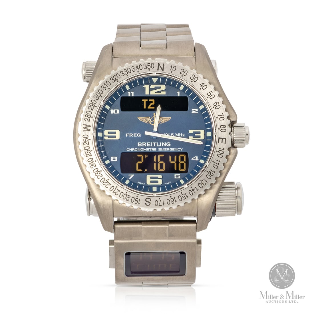 Breitling, Ref. E76321 Emergency Co-Pilot Module: Swiss. Titanium. The Breitling Emergency stands as one of the most distinctive and technically ambitious timepieces ever produced—a true "instrument for professionals" that blurred the lines