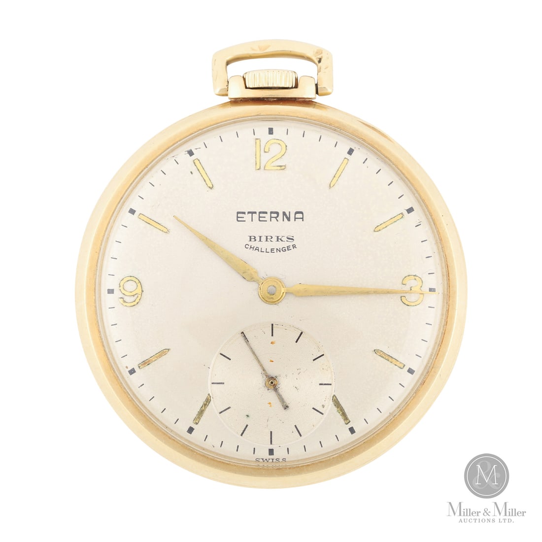 Eterna Challenger for Birks, 14K Canada Steamship Lines Presentation: Swiss. 14K yellow gold. This Eterna-manufactured "Challenger" pocket watch, retailed by the prestigious Canadian jeweller Birks, is a significant piece of both horological and maritime history.