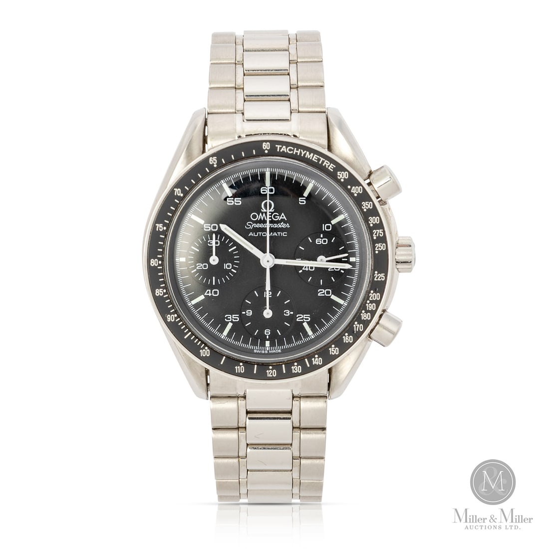 Omega, Ref. 3510.50 Speedmaster "Reduced": Swiss. Stainless steel. Affectionately dubbed the "kid brother" to the legendary Moonwatch, the Omega Speedmaster Reduced served as a more accessible, automatic alternative to the professional-grade