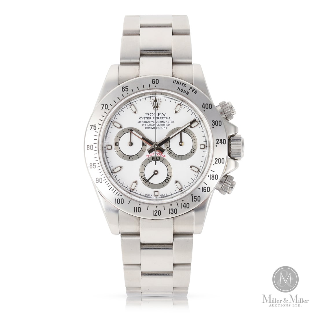 Rolex, Ref. 116520 Daytona: Swiss. Stainless steel. First introduced in 1963 to meet the high-octane demands of professional endurance racing drivers, the Rolex Cosmograph Daytona has evolved from a mechanical utility tool into