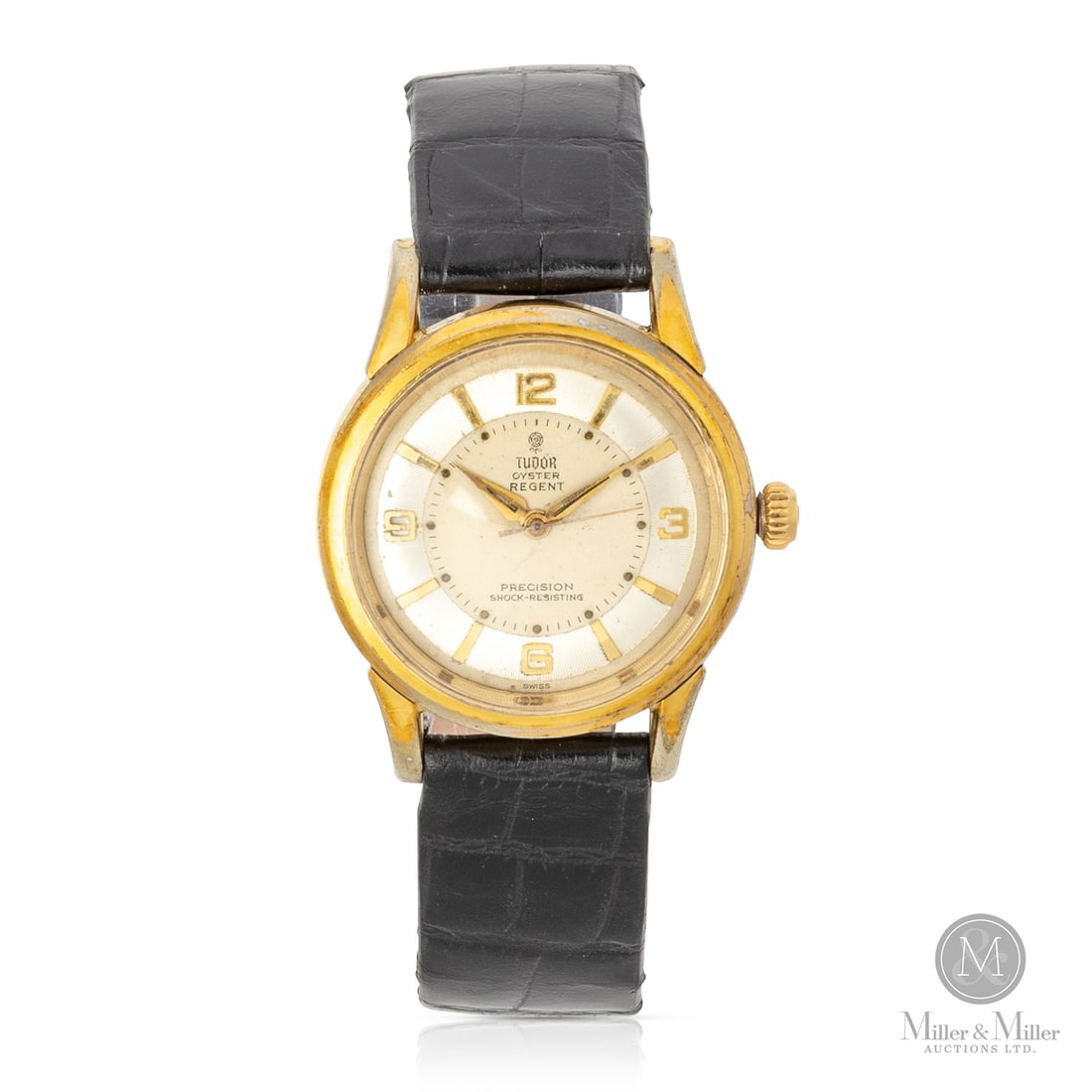 Tudor, Ref. 7959 Oyster Regent: Swiss. Gold-filled. The Tudor Oyster Regent reference 7959 is a charismatic mid-century timepiece that showcases the brand’s unique ability to blend Rolex’s legendary "Oyster" case technology