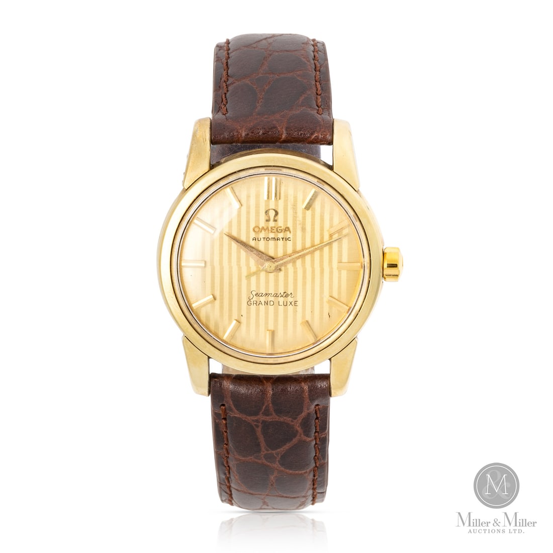 Omega, Ref. 2846-6SC Seamaster Grand Luxe: Swiss. Gold-filled. The Omega Seamaster reference 2846-6SC is a prestigious iteration of the iconic Seamaster line. The "Grand Luxe" styling denotes a higher level of finishing and aesthetic detail.