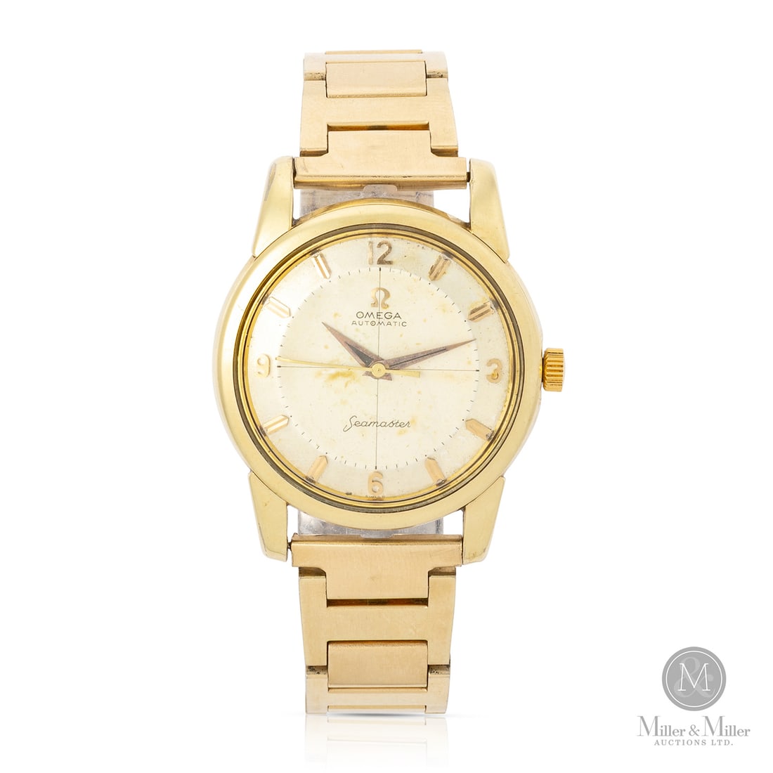 Omega, Ref. 284612SC Seamaster: Swiss. Gold-filled. The Omega Seamaster reference 2846-12 SC is a definitive mid-century classic. Housed in a gold-filled case with chamfered lugs, this model is paired with a matching gold-plated