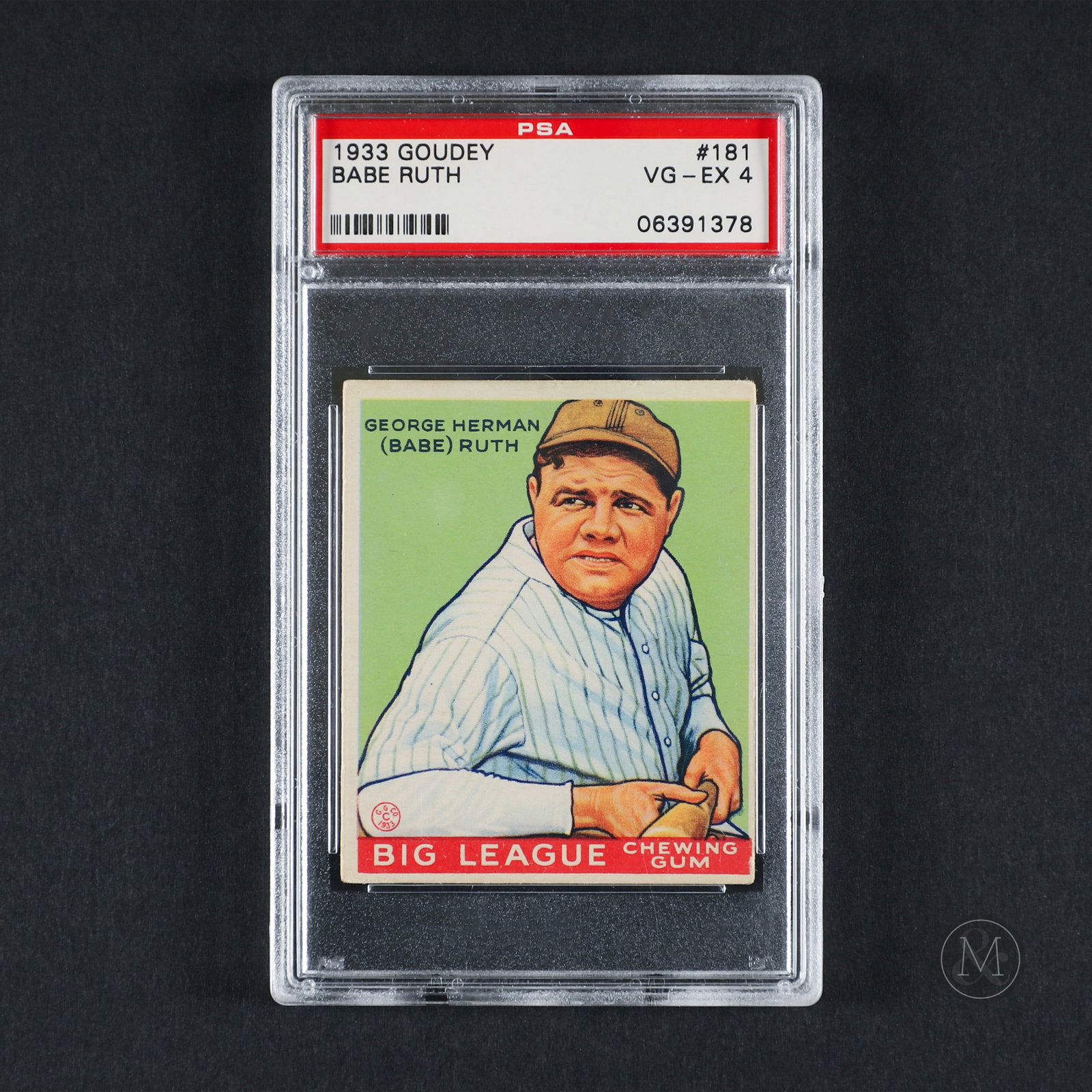 *PREVIEW LOT* 1933 Goudey #181 Babe Ruth PSA 4 (1 of 1)