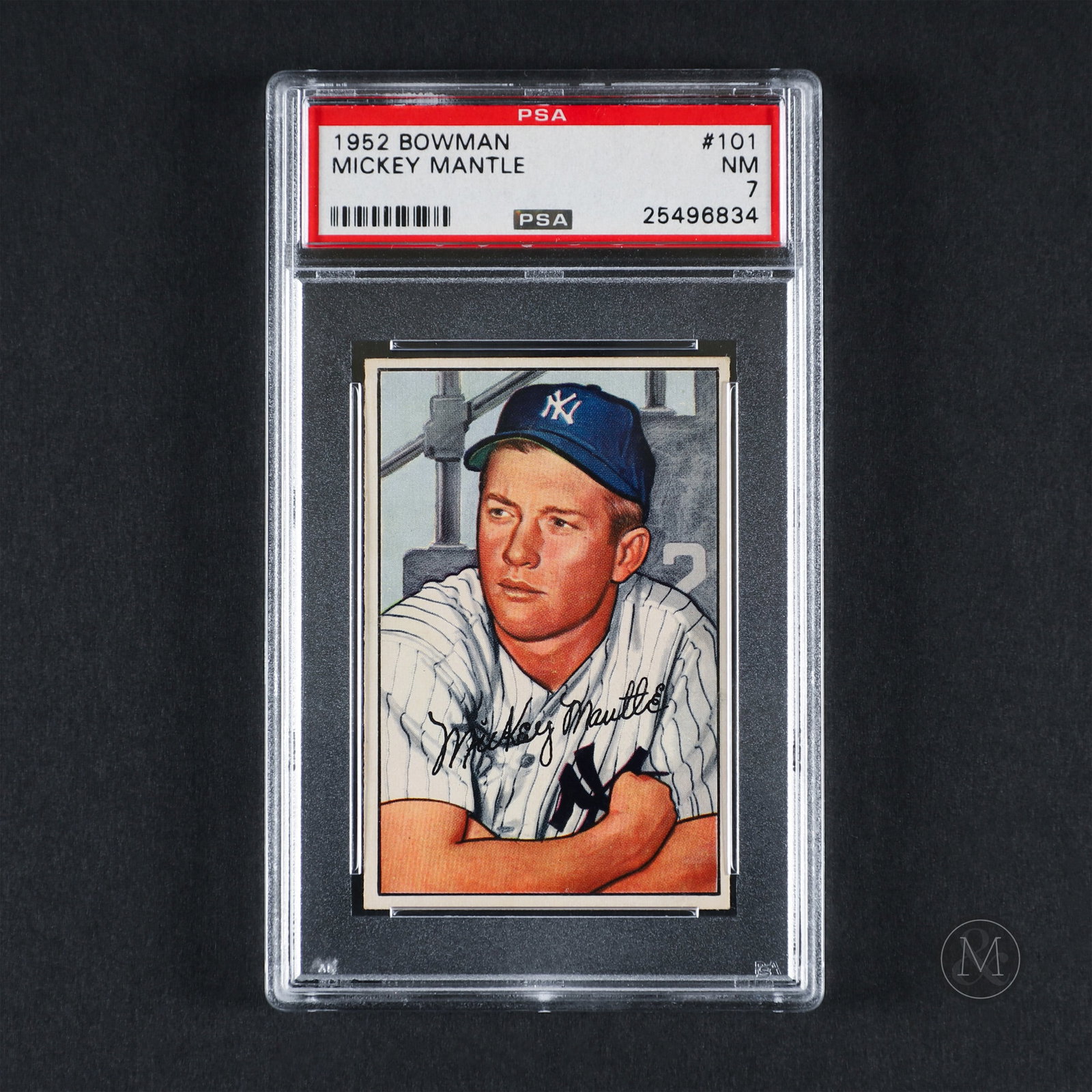 *PREVIEW LOT* 1952 Bowman #101 Mickey Mantle PSA-7 (1 of 1)
