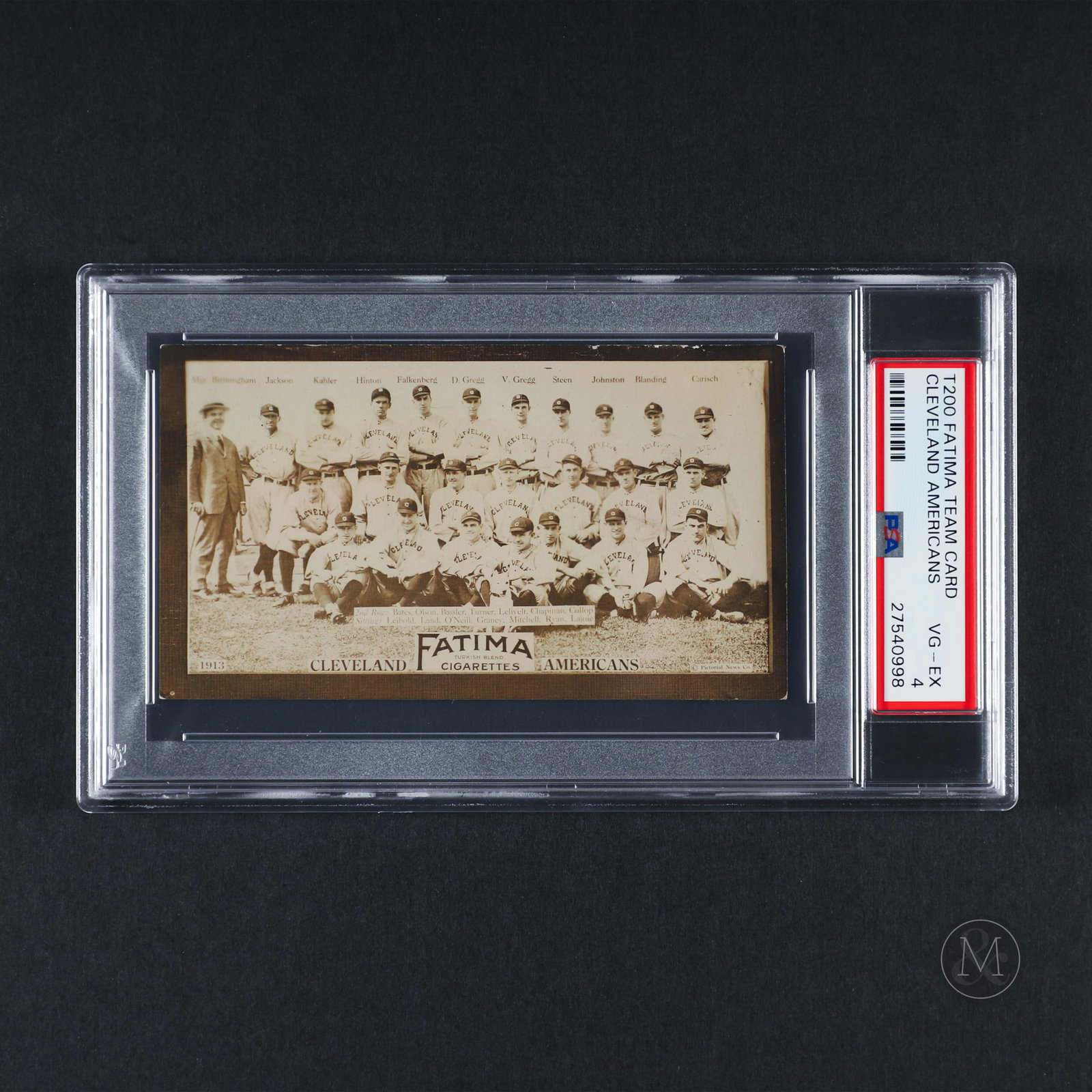 *PREVIEW LOT* 1913 Fatima Cleveland American PSA 4 (1 of 1)
