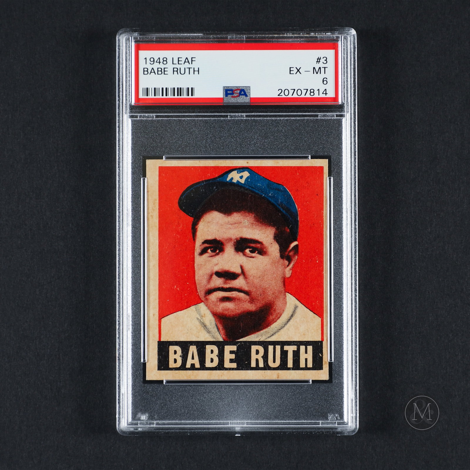 *PREVIEW LOT* 1948 Leaf #3 Babe Ruth PSA 6 (1 of 1)