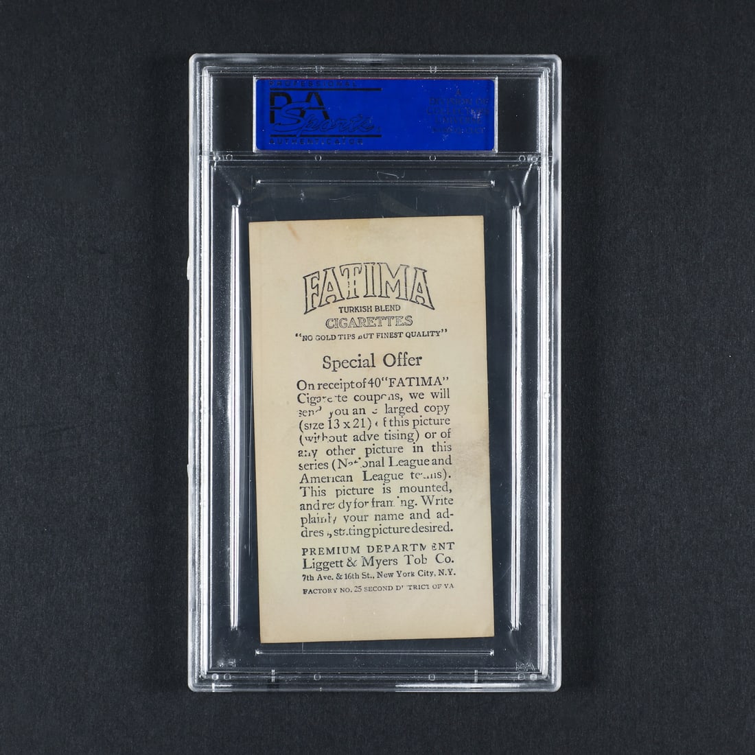 1913 Fatima Team Card St. Louis Nationals (PSA 4 VG-EX) - 2