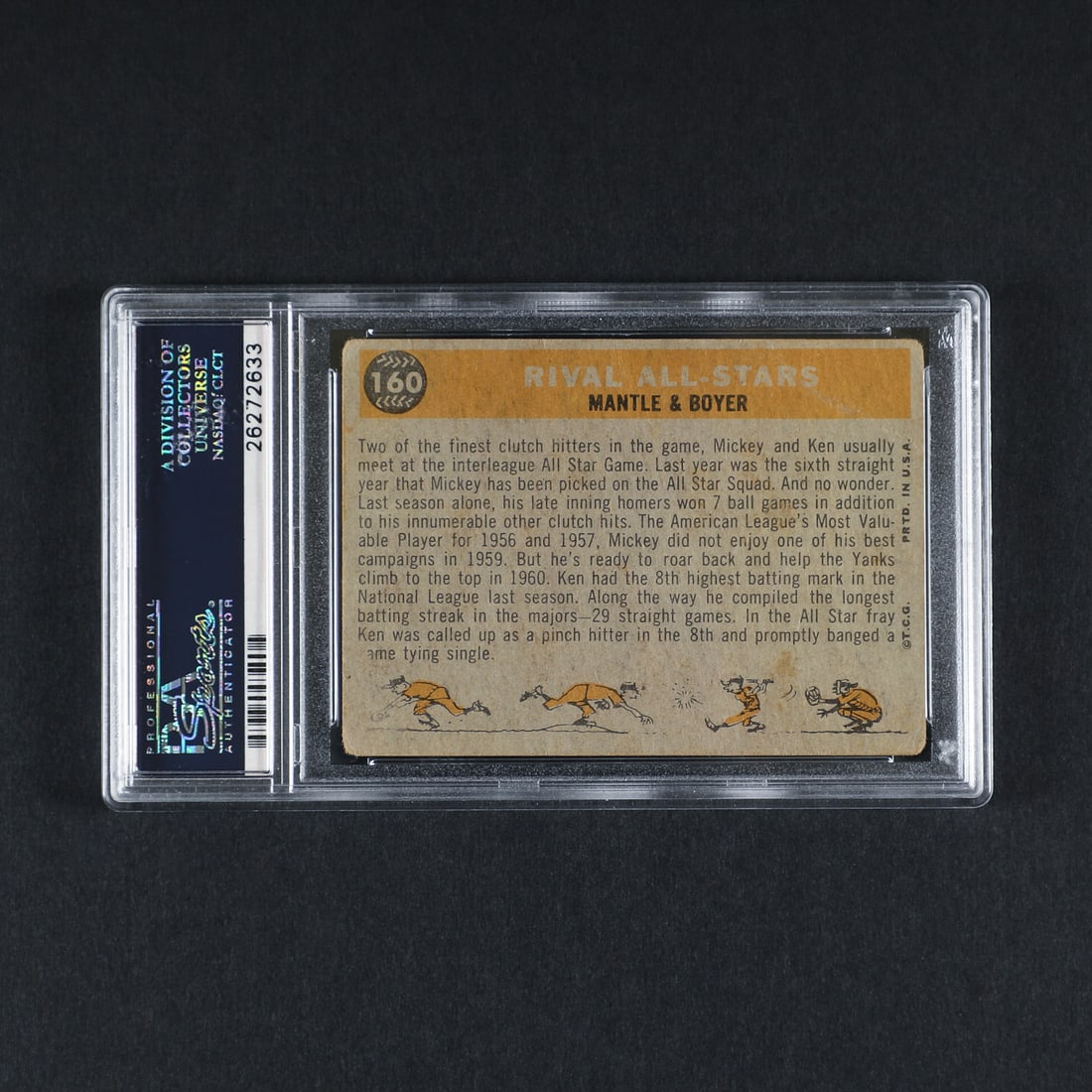 1960 Topps Venezuela #160 Rival All-Stars Mantle and Boyer (PSA 2 G) - 2