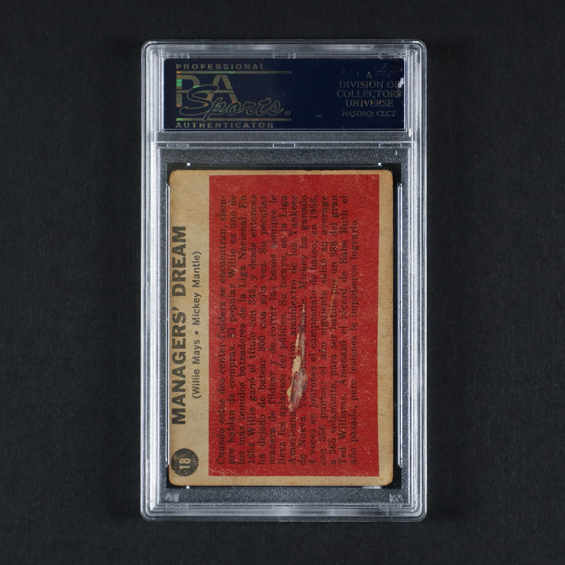 1962 Venezuela #18 Mickey Mantle PSA-1 - 2