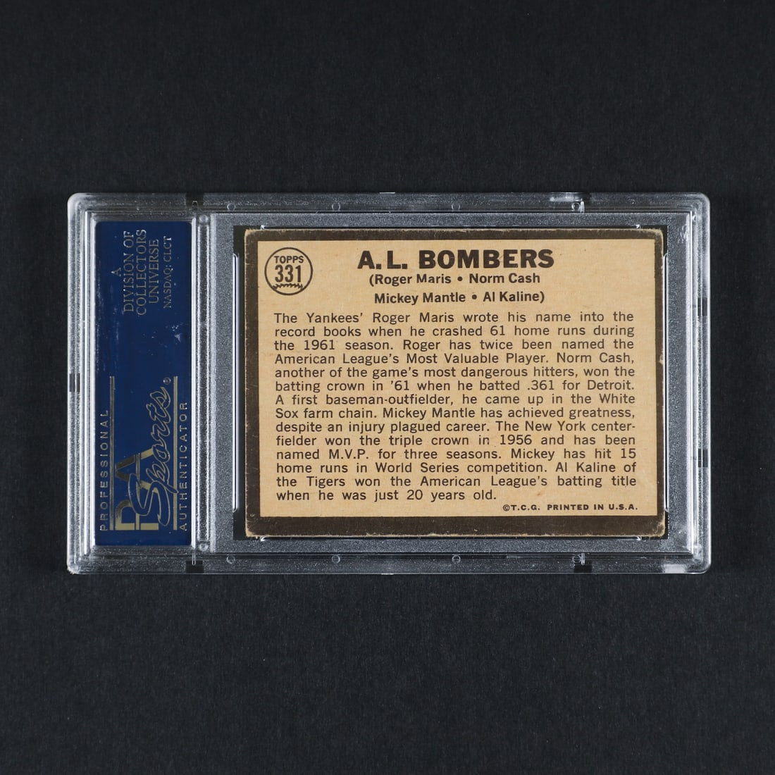 1964 Venezuela Topps #331 A.L Bombers (PSA 2 G) - 2